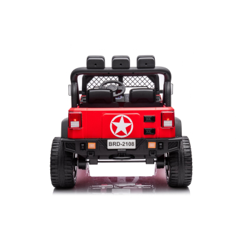 Autko terenowe Geoland Power dla 2 dzieci Czerwony + Pilot + Silniki 2x200W + Bagażnik + Radio MP3 + LED